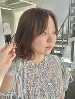 ヘアー アイス 御器所本店(HAIR ICI) 外ハネヘルシースタイルショコラアッシュふんわり丸みカール