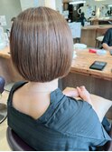 韓国ボブ×ハイライト 【白髪ぼかしハイライト ベージュ】