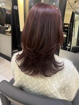 アクアオモテサンドウ(ACQUA omotesando)&nbsp;△ブリーチなしダブルカラーピンクラベンダーレイヤーカット