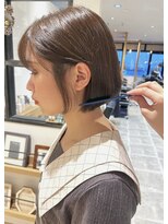ラボヌールヘアー 札幌店(La Bonheur hair etoile) 【熊澤】透明感カラー◎オリーブベージュ×ミニボブ