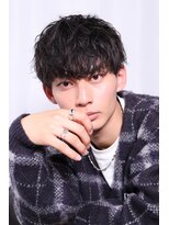 ネイビー(NAVY)&nbsp;無造作束感波巻きパーマ