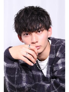 ネイビー(NAVY) 無造作束感波巻きパーマ