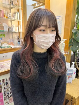ギャラクシー ヘアードレッサーズ(galaxy hairdressers) ブリーチ１回イヤリングカラーピンク
