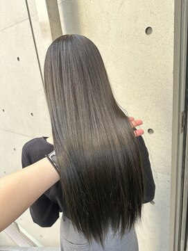 ディジョン(Dijon) 韓国顔まわりレイヤーカットグレージュオリーブベージュブラウン