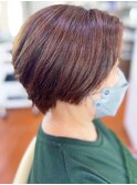 20代30代40代髪質改善カラーチョコレートブラウン透明感ショート