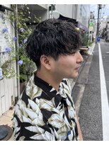 オムファミーユラグ(homme, famille raugh) 波巻きスパイラル