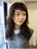 オン眉×パーマ