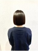 ボブ×縮毛矯正