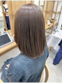 say.黒髪ボブルフネビージュ小顔ワンレン韓国ボブ透明感カラー