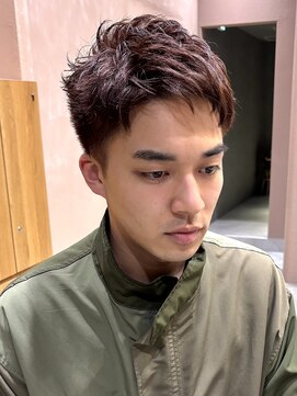 ガーデンヨコハマエスト(GARDEN YOKOHAMA est) メンズカラー　ベリーショート　ニュアンスパーマ