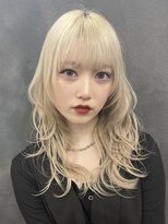 ガルテ(GARTE)&nbsp;韓国風ウルフカット/ロングウルフ/ミルクティーベージュ