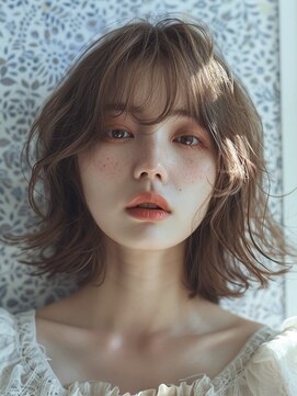 レヴ 草加店(LEV.) イメチェン　外はね　ボブ　美髪　ワイドバング　ブルーブラック