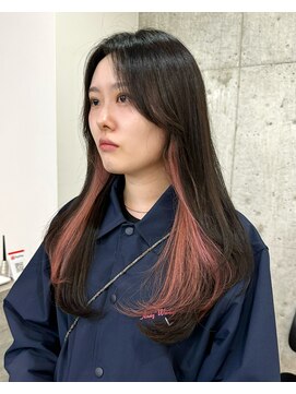 サクラ オモテサンドウ(SAKURA) 結んで隠せるインナーカラー ピンクべージュ 表参道