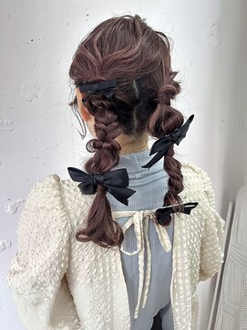 ヴェイン 渋谷(vain) 10代20代30代◎ツインテールモテ髪編みおろし