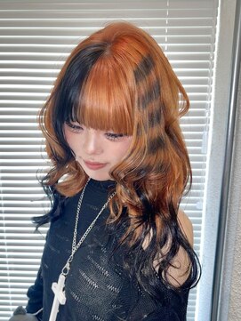 アドネ プライム(adne prime) オレンジ/ボーダー/ルーツバングデザイン