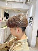 刈り上げセンターパート_リバースセンターパートサーフカール