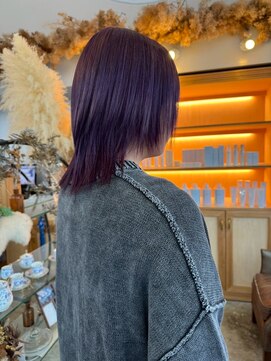ユラギフロムユイマァル 水島店(YURAGI from YUIMARL) くびれヘア20代30代40代ハイレイヤーウルフラベンダーカラー