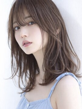 ムーン 仙台一番町店(OON) ミディアムレイヤー/ミルクティーブラウン/仙台/髪質改善