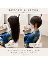 ヘアーアートシフォン 池袋西口店(Hair art chiffon)&nbsp;ダークパープル/ナチュラルショート/白髪ぼかし/縮毛矯正/池袋