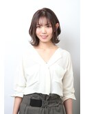 耳かけ外ハネスタイル/シースルーバング/30代/40代/50代