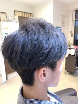 ループ ヘアーサロンアンドコミュニティー(LOOP) MEN’S HAIR/スリークショート /ツーブロック/オリーブカラー
