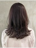 ワンカールレイヤー_チェリーブラウンフェミニンロング_ba384031