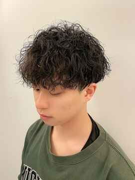 バチカ(BATICA) メンズ 波巻きパーマ 前下がりマッシュショート