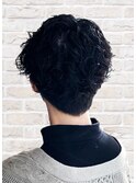 20代30代40代メンズ大人グランジ黒髪モテパーマ【京都駅】