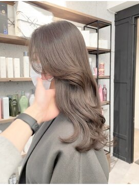 ビューエヒメ(VIEW EHIME) 韓国×顔まわりカット×レイヤーカット×グレージュ