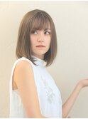 ボブ/透明感アッシュベージュ