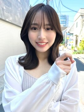 ミラリー トウキョウ(Mirareee Tokyo) 20代30代40代◎前髪パーマグレーベージュレイヤーロング黒髪