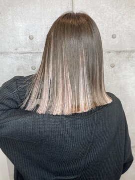 マックス フォー ヘアー(MAX FOR HAIR) 外ハネロングボブ×インナーカラー◎