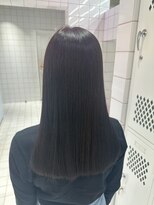 ロンドルーチェ 心斎橋(Lond luce)&nbsp;ダークアッシュ/ミディアムレイヤーカット［髪質改善/縮毛矯正］