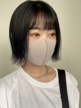 ヒョンミョン ライズバイレボ 取手店(hyon myon/RISE by REVO) レイヤーカット/デザインカラー/オリーブベージュ[取手/取手駅]