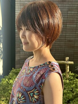 ビューエヒメ(VIEW EHIME) 小顔カットショートボブ大人可愛いアッシュオリーブ