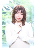 【Aere池袋】大人可愛いロブ×外ハネ×サファリベージュ☆小林