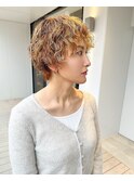 プードルパーママッシュショートパーマブリーチパーマ