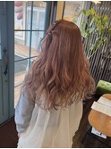 ◇ピンクベージュリボンアレンジ