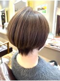 30代/40代/50代/マッシュ/ショートカット/ハイライト/八軒
