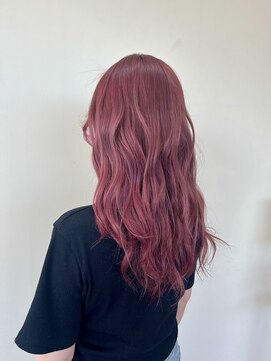 ギルド(Guild) ピンクカラーピンクブラウン 透け感ダブルカラー暖色
