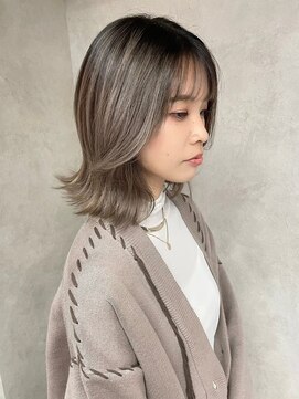 サニー 渋谷(SUNNY) バレイヤージュ、ハイライト、レイヤーカット、グレージュ