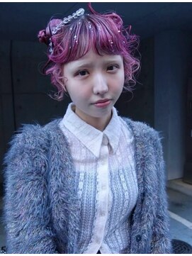 レコ 渋谷(LECO) ヘアセットネオンベビーピンクハイトーンケアブリーチ