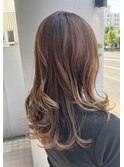 サンドベージュ/艶ロング/透明感カラー/札幌駅