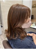 韓国風レイヤーカットで小顔見え