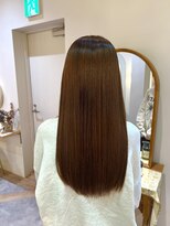 アンド ラ ブランシュ(&.La Blanche)&nbsp;暗めカラー/ミディアムヘア/デザインカラー/縮毛矯正