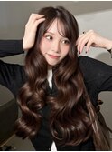 韓国ヘアレイヤーカット顔周りカットブリーチなしカラーA