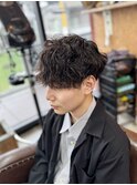 【山本智文】シャドウパーマメンズマッシュ