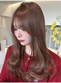韓国ヘアーハッシュカットレイヤーカットハイライトカラー