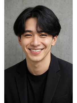 30代、40代にオススメ刈り上げない×ニュアンスコンマバング