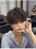 ツイストシャドウパーマ×ラウンドマッシュ